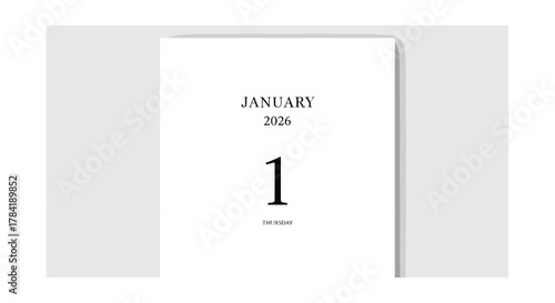Minimalist white card with the number one and text in elegant font