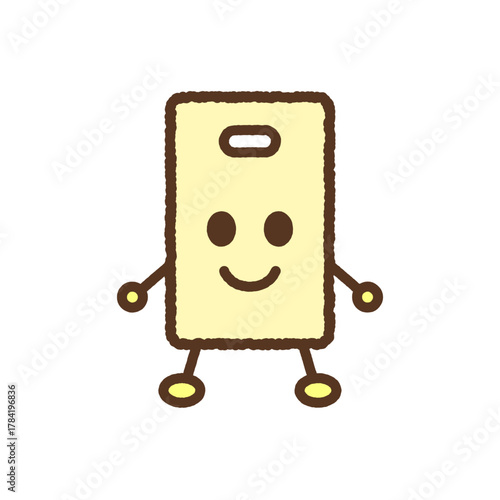 手書き風のキャラクター単品アイコンイラスト　まな板