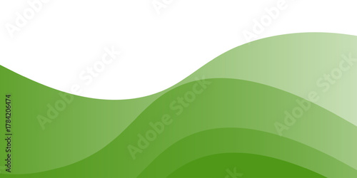 Abstract green banner background. Graphic design banner pattern background template with dynamic curve shapes eps 10