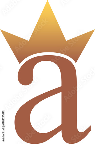 Royal A Logo with Crown