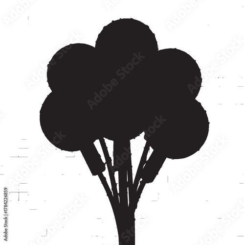 Silhouette Balloons: A striking silhouette of a cluster of balloons, each a perfect sphere, floats gracefully against a contrasting backdrop.