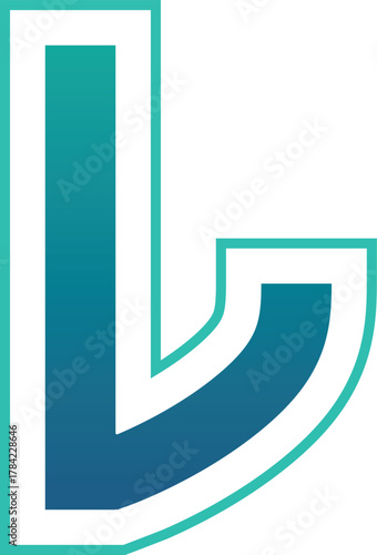 Arc Shaped L Letter Logo