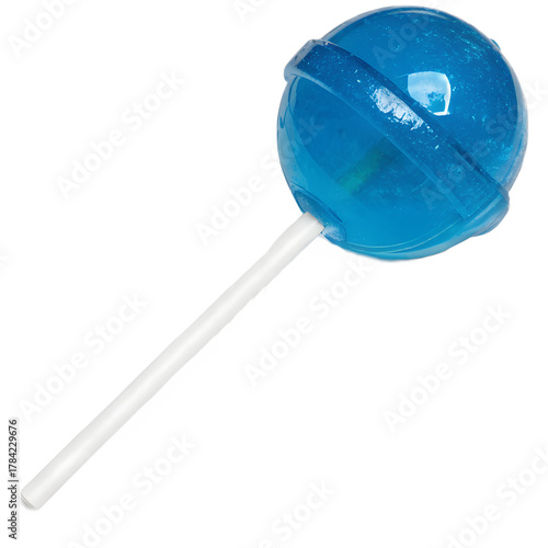 Blue Lollipop isolated on white background