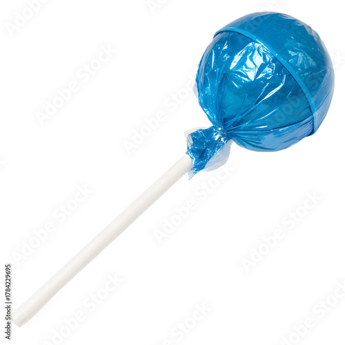 Blue Lollipop isolated on white background