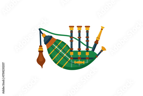 vector illustration of  bagpipe design