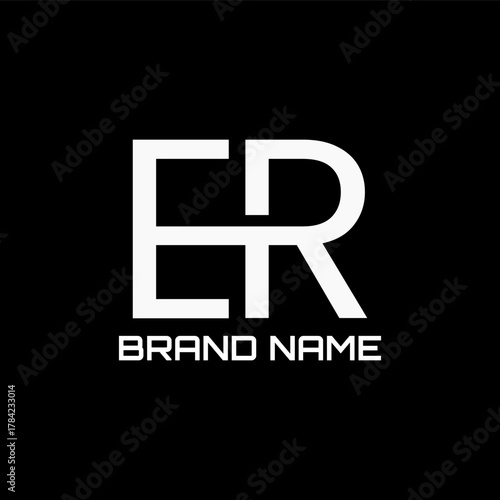 ER letter initial logo design vector