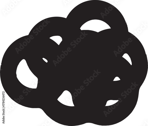 Abstract Cloud Silhouette: A simple yet captivating black cloud silhouette. It evokes a sense of weather, anticipation, or even creative concepts, depending on interpretation.