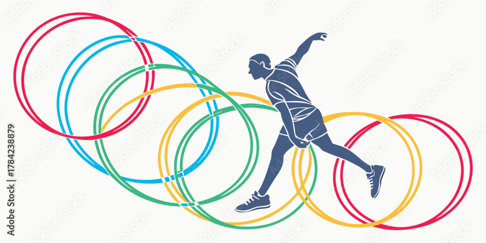 Fototapeta premium vector illustration of an abstract figure