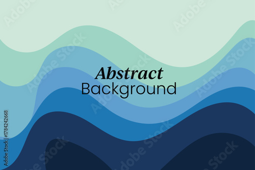 Ocean waves, Water layers, Blue hues, Abstract curves, Liquid motion design element. vector illustration