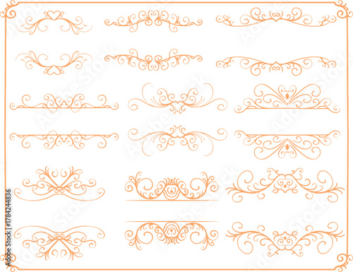 displaying a bundle design of ornaments with various carving shapes