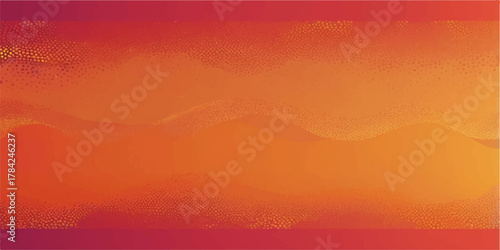 Abstract grunge vector illustration featuring a bright orange and yellow textured cloudscape with sunlight at dawn