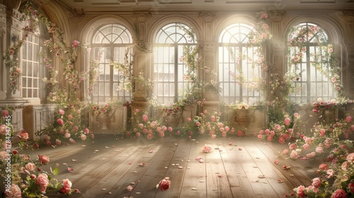 Room with Roses and Sunlight