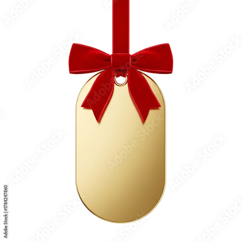 Red Ribbon Gift Tag