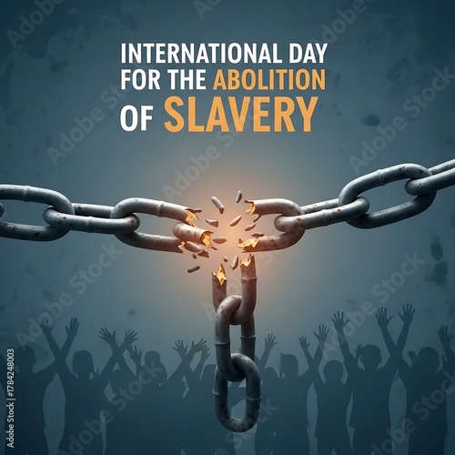 International day for the abolition of slavery breaking chains symbol of freedom