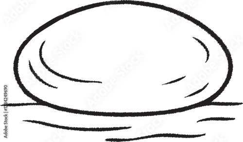 Smooth pond stone with gentle ripples