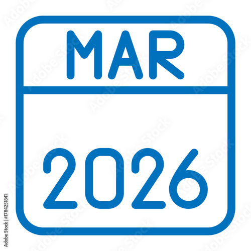calendar march 2026 icon