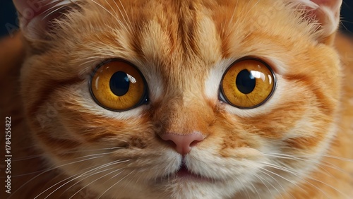 Orange cat close up