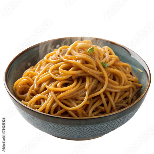 Lo Mein isolated on white background