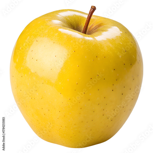 Yellow apple isolated on white background