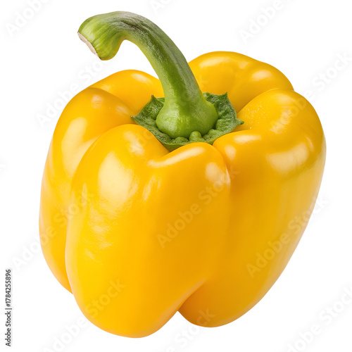Yellow Bell Pepper isolated on white background