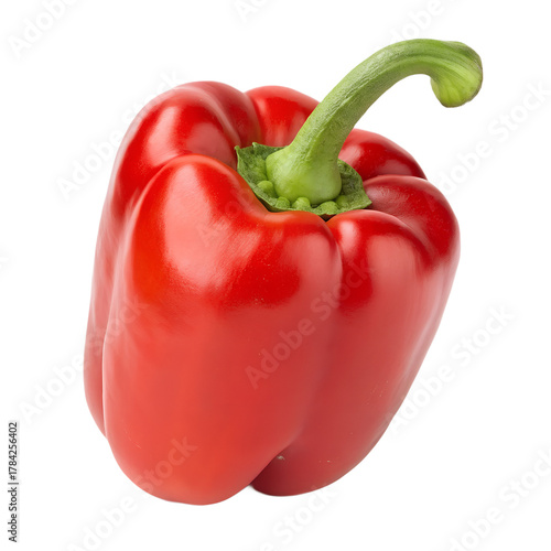 Red Bell Pepper isolated on white background