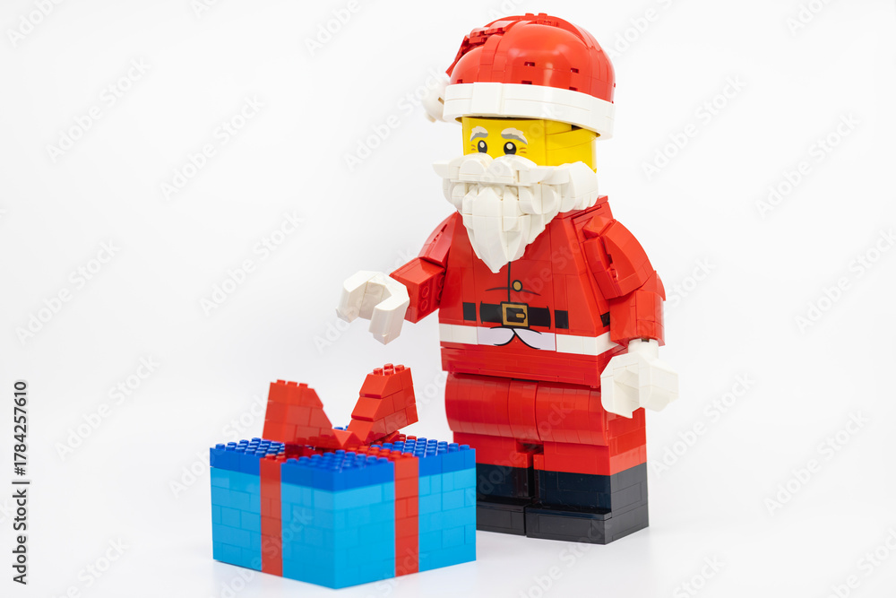 Naklejka premium Hong Kong, November 9 2025: one of Christmas character Santa clause celebrate in Christmas