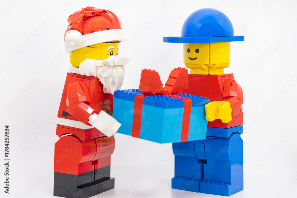 Naklejka premium Hong Kong, November 9 2025: one of Christmas character Santa clause celebrate in Christmas