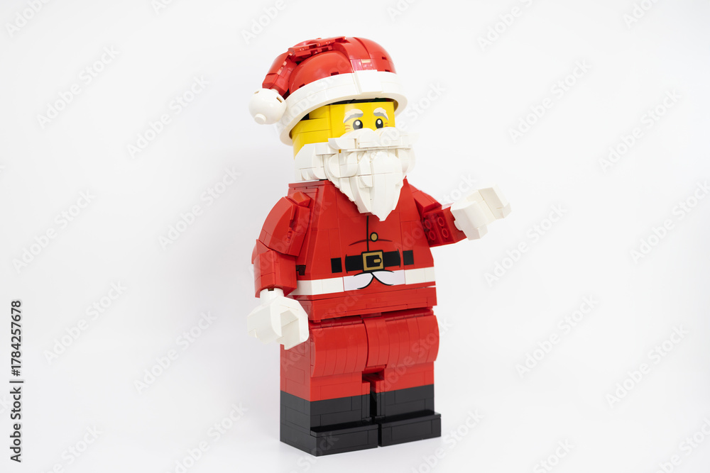 Naklejka premium Hong Kong, November 9 2025: one of Christmas character Santa clause celebrate in Christmas