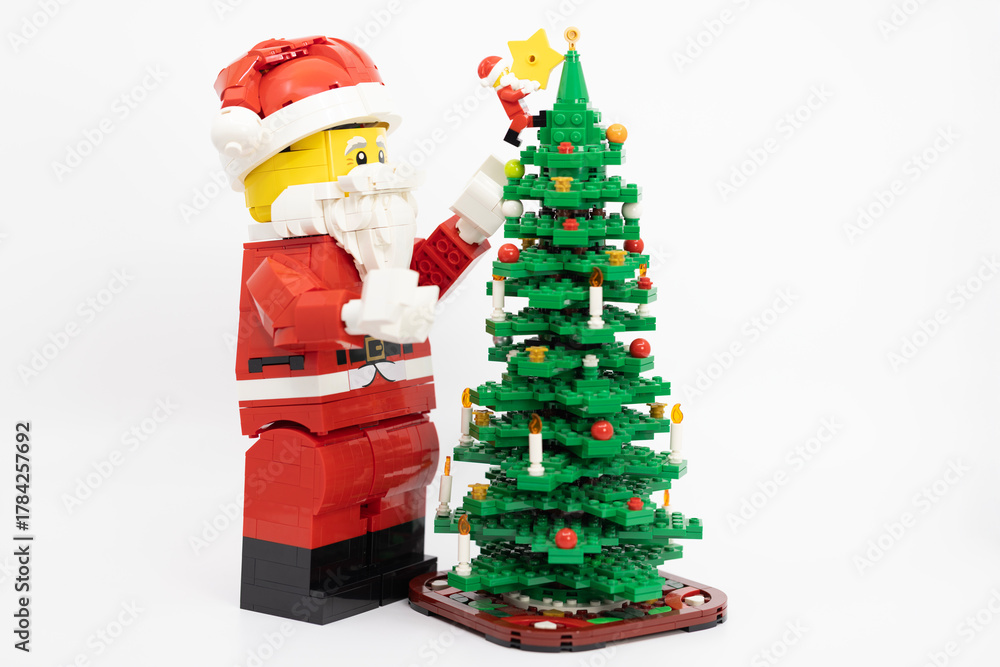 Naklejka premium Hong Kong, November 9 2025: one of Christmas character Santa clause celebrate in Christmas