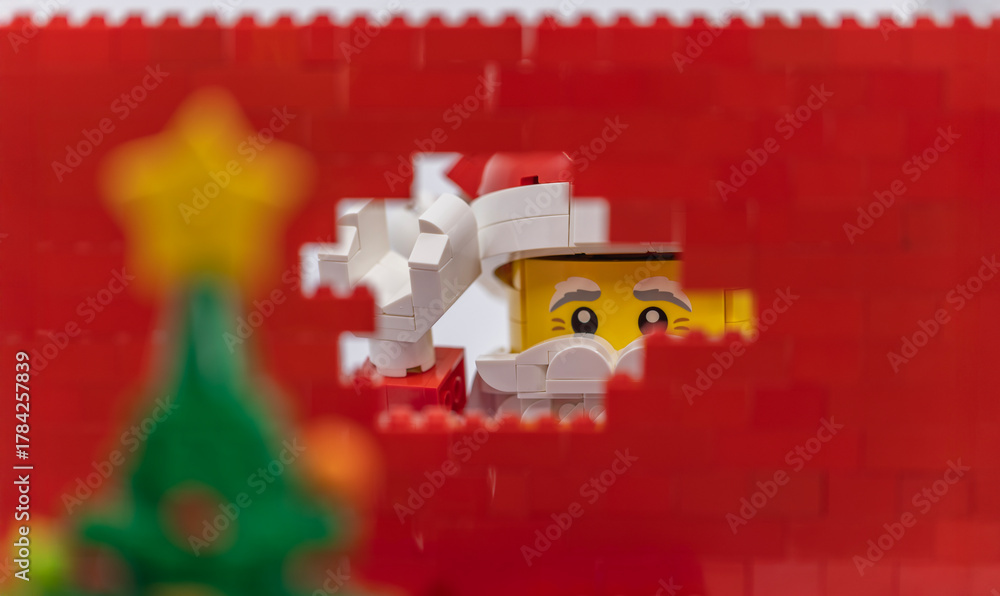 Fototapeta premium Hong Kong, November 9 2025: one of Christmas character Santa clause celebrate in Christmas