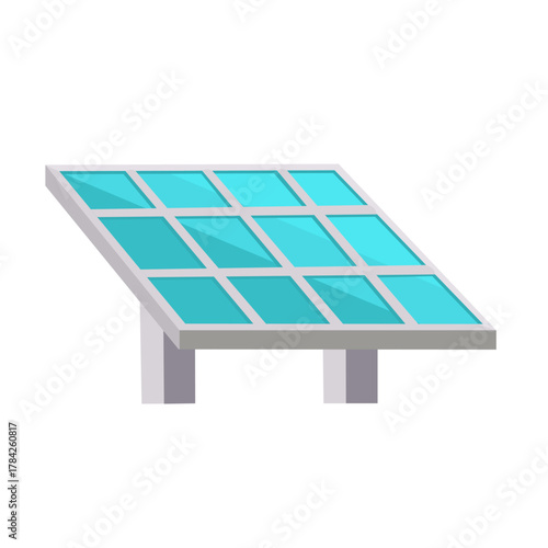 Solar panel icon, renewable energy technology, solar generator icon, sun energy clipart, clean electricity, eco friendly power, sustainable energy source, green technology vector illustration, isolate