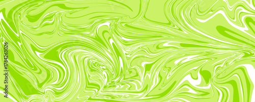 Green wave swirl abstract background