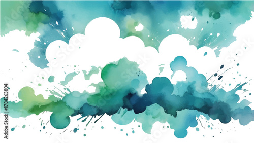 Blue cloudy sky grunge background