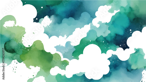 Blue cloudy sky grunge background