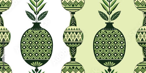 Elegant green botanical pattern with vintage charm, perfect for creating a nature-inspired backdrop or adding a touch of classic style to your designs