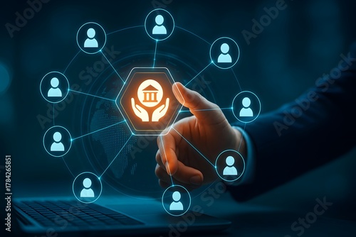 Government services protection and citizen network concept with secure hub