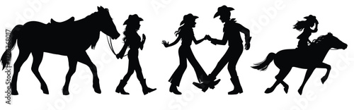 vector silhouette of a horse