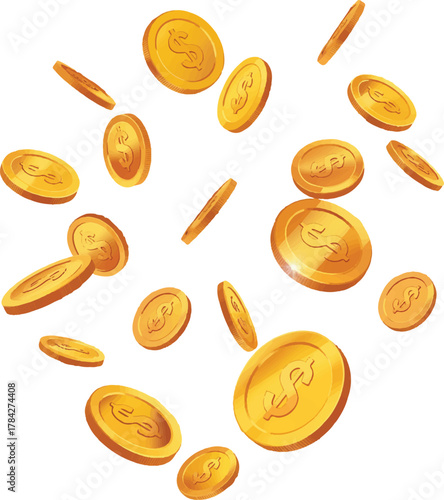 seamless background with coins