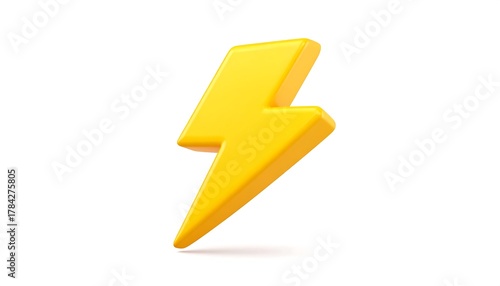 3D rendered yellow lightning bolt on a white background Free Download 3D rendered yellow lightning bolt on a white background - GFXLoad