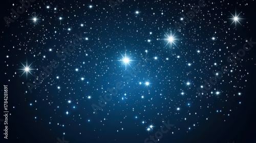 Wallpaper Mural Dazzling starry night sky with twinkling celestial bodies creating a magical, serene atmosphere for cosmic wonder and dreams Torontodigital.ca