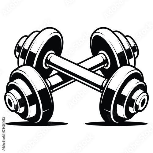 dumbbell isolated on white background