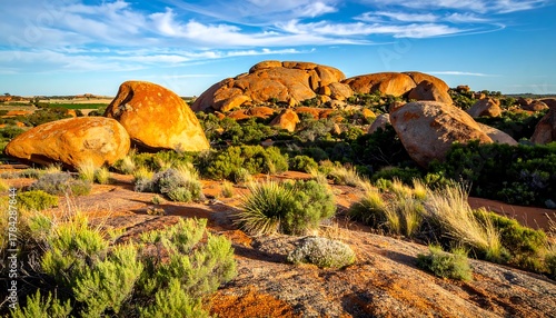 Granite Outcrops and Native Vegetation in Western Australia.
