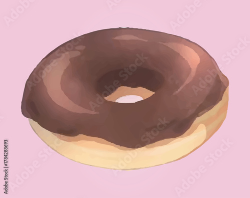 Delicious and appetizing chocolate donut bread desserts