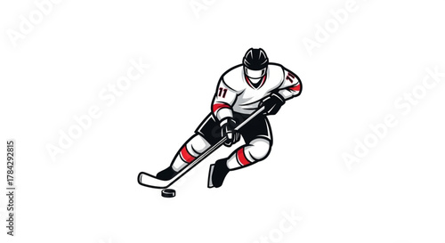 Ice hockey goalie making a save during match illustration