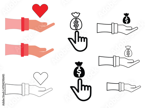 Hand Icon Art Design