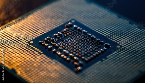 Microscopic Detail of Integrated Circuit Transistors