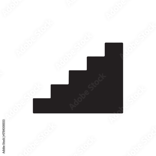 Stairs and two-way arrow icons. Vector.