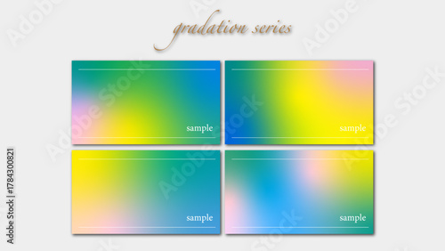 春のような明るいグラデーション素材、ビジネス用の背景、スライド、パワーポイント