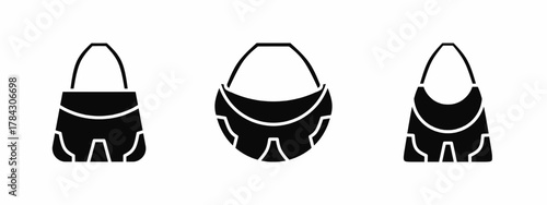 Bag icon set. Vector symbol. Illustration of bag. Bag. Vector illustration. Stock vector.