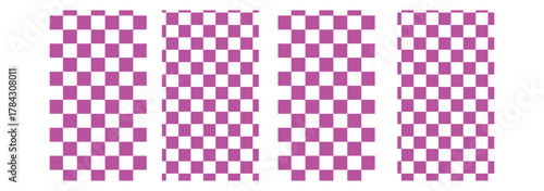 Top and bottom borders with checkered print and blank space for text. Police, taxi, chess game or rally sport car competition background. Black and white squares pattern. Vector graphic